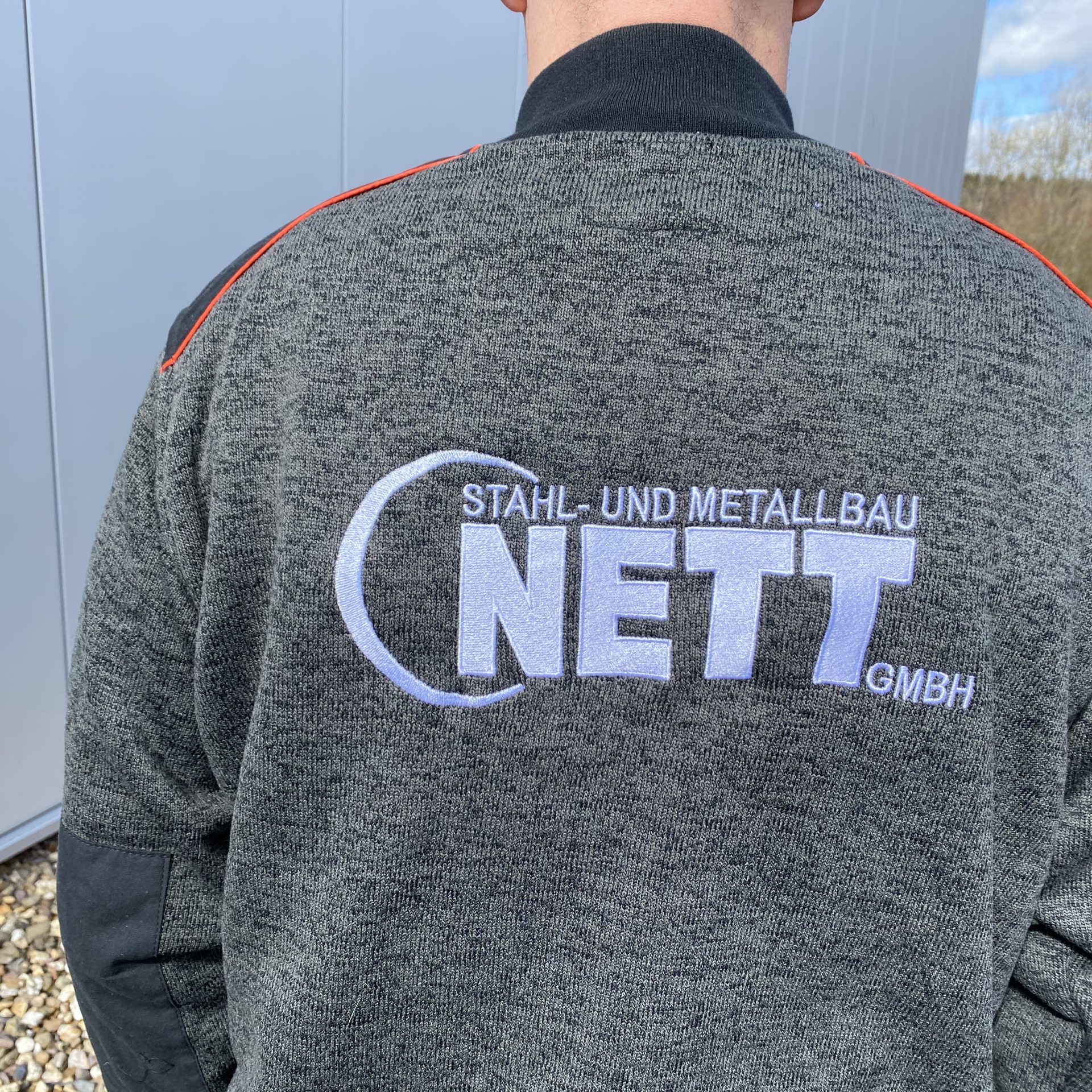 Arbeitsjacke Nett Stahl- und Metallbau bedruckt by Werk10