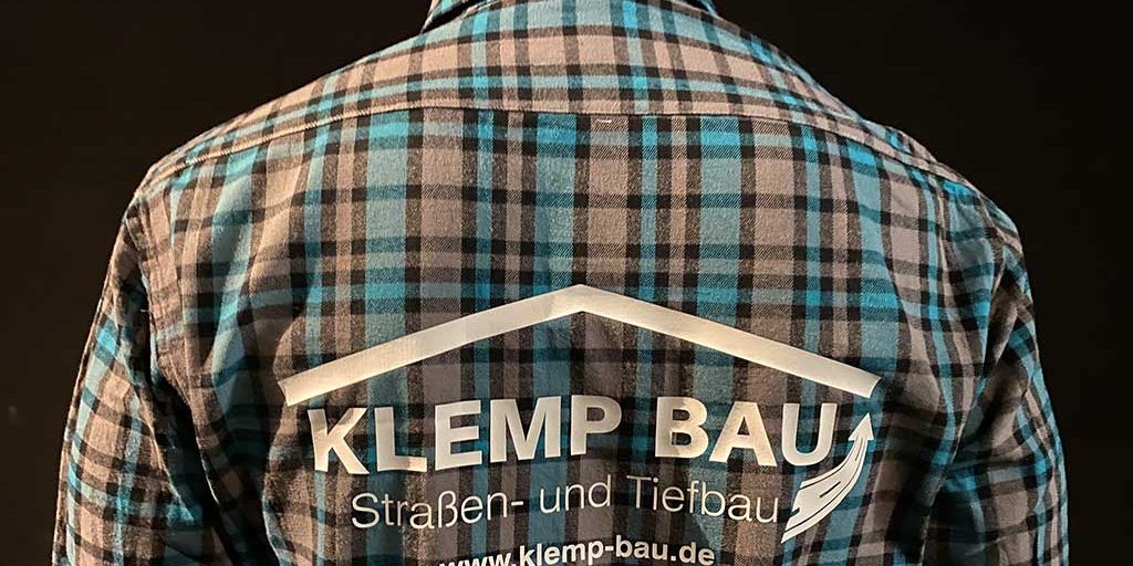 Klemp Bau Hemd bedruckt by Werk10