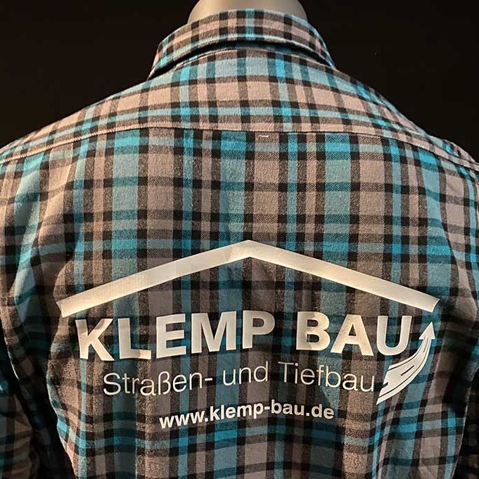 Klemp Bau Hemd bedruckt by Werk10