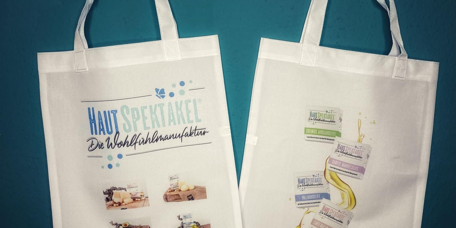 Bedruckte Jutebeutel von Hautspektakel von Werk10