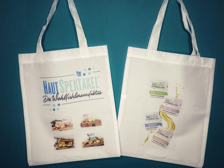Bedruckte Jutebeutel von Hautspektakel von Werk10