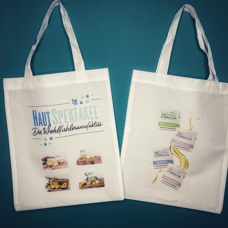 Bedruckte Jutebeutel von Hautspektakel von Werk10
